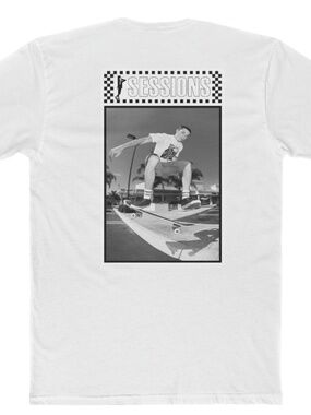 MATT HENSLEY / SESSIONS Skateboard Shop 1992 reissue T-shirt ( skateboard tee )